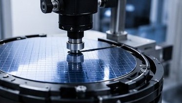 Precision tooling processing a silicon wafer