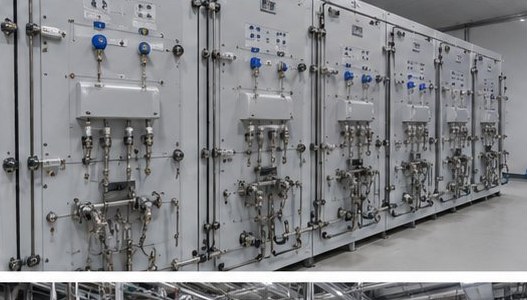 Row of process control panels and gauges